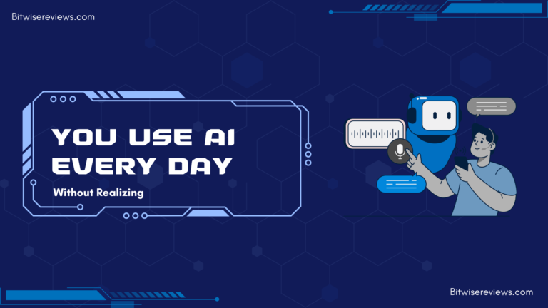 AI in daily life showing smart devices, virtual assistants, and automation transforming everyday activities through artificial intelligence